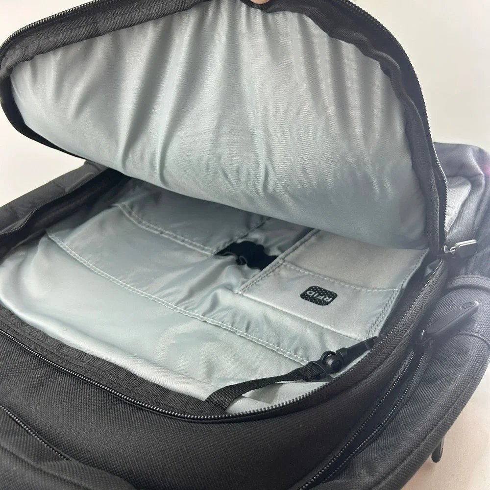 HP 17 Laptop Backpack Black RFID Blocking Business Travel Computer Bag 3E2U5AA